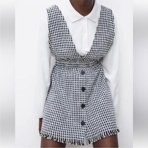 Zara Houndstooth tweed Dress